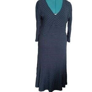 Maeve Green By Anthropologie Striped Midi Size X Large Cocktail Dress